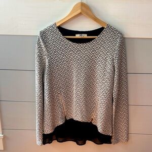 Ya Los Angeles Sweater with gold zipper accents Medium